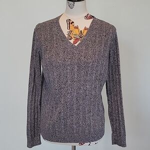 IZOD blue and gray vneck sweater 100% cotton.  Size is XL.  Very good condition.